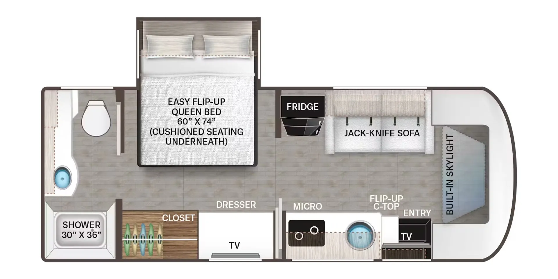 Thor Motor Coach Compass 24JG floor plan