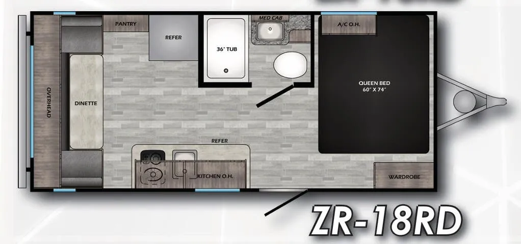 CrossRoads Zinger Lite 18RD floor plan