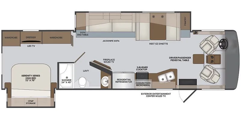 2025 Holiday Rambler Vacationer 33C - Floor plan
