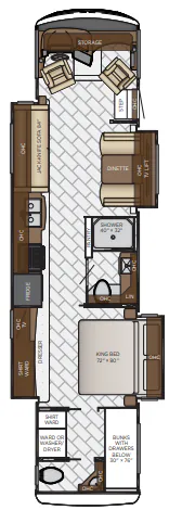 Newmar Canyon Star 3929 floor plan