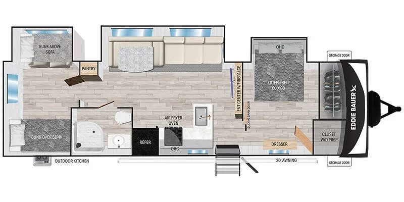 Heartland Eddie Bauer 34BSBH floor plan
