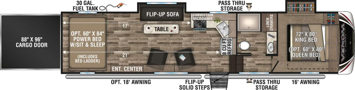 K-Z Venom V-Series V3517DK floor plan