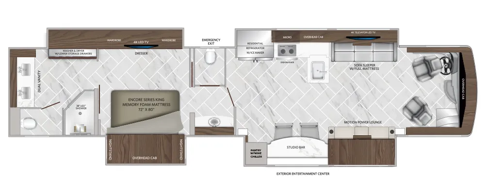 2024 American Coach American Dream 45P - Floor plan