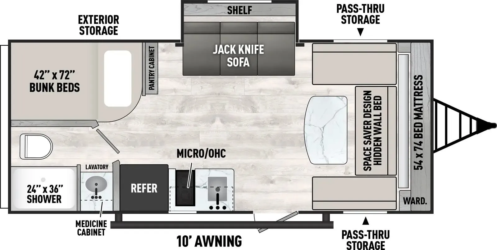 Coachmen Clipper 18DBS floor plan