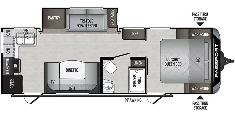 Keystone Passport Grand Touring 2500RK GT floor plan