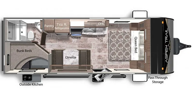 Dutchmen Aspen Trail 2150BHWE floor plan