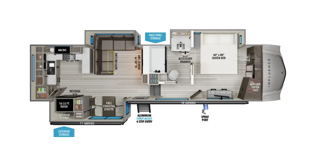 2026 Grand Design Influence 3203GK - Floor plan