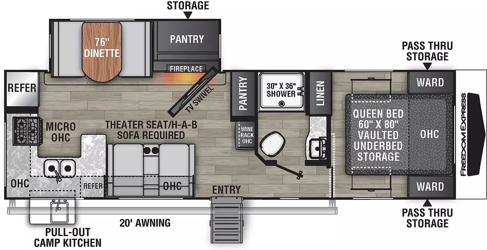 2026 Coachmen Freedom Express 274RKS - Floor plan