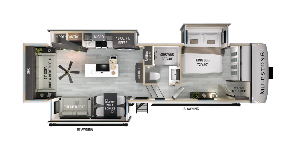 2027 Heartland Milestone 31RL floor plan