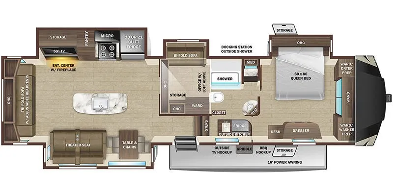 2021 Highland Ridge Open Range 371MBH floor plan