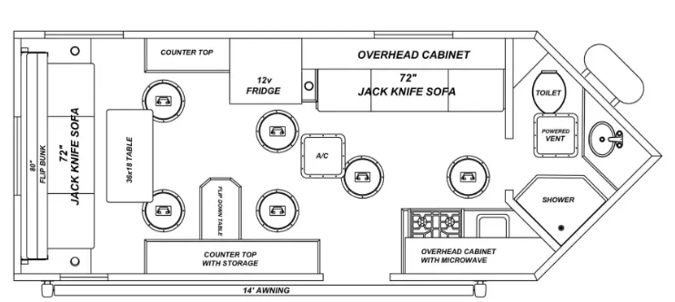Glacier RV Explorer 17EXP floor plan