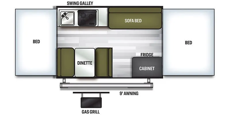Forest River Rockwood Extreme Sports Package ESPÂ 1970 floor plan