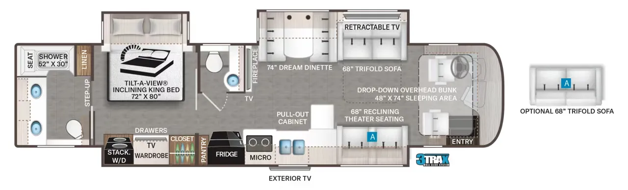 Thor Motor Coach Aria 3901 floor plan