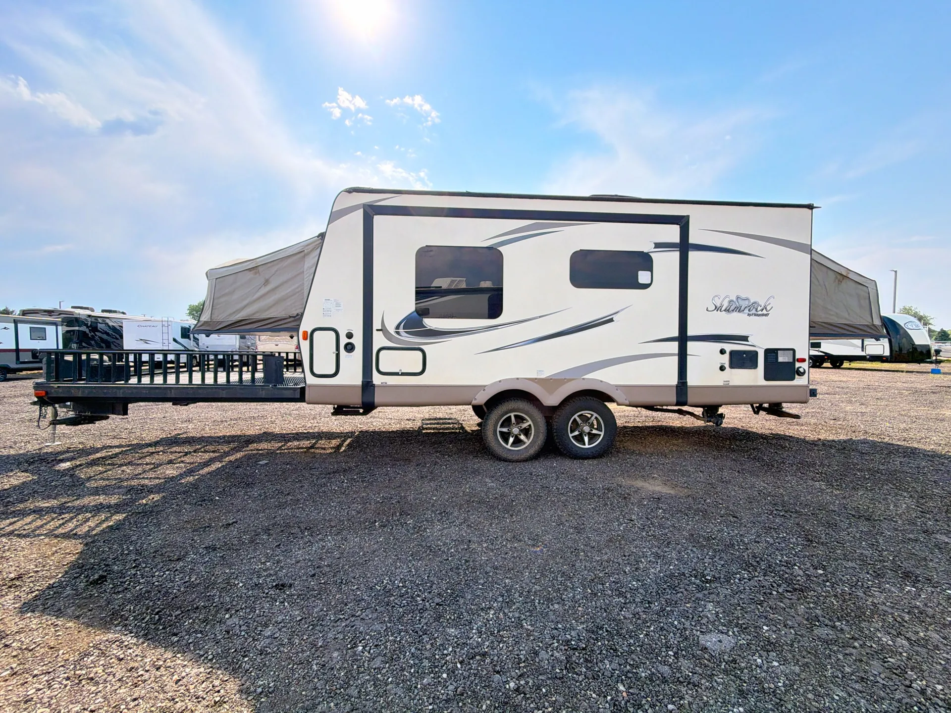 2017 Forest River Flagstaff Shamrock 21SSL — off campside