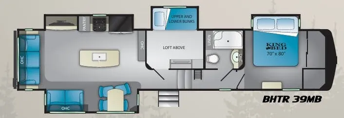 Heartland Bighorn Traveler 39MB floor plan