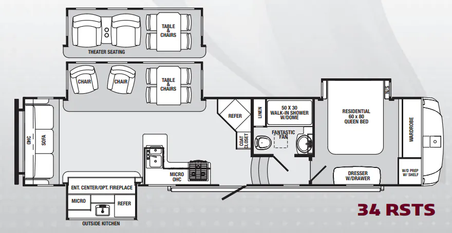 Palomino Sabre 34 RSTS floor plan