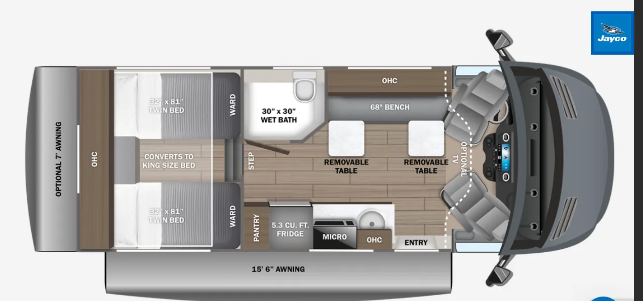 Jayco Granite Ridge 23S floor plan