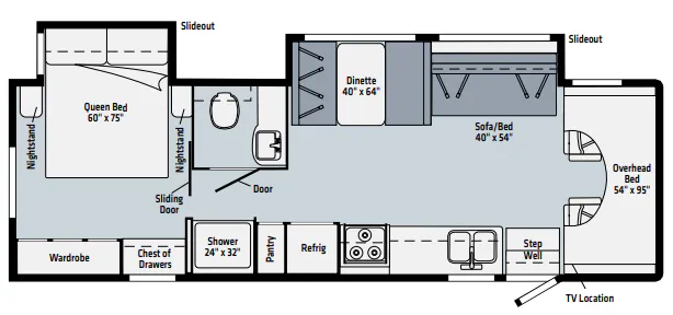 Winnebago Outlook 31N floor plan
