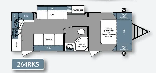 Forest River Surveyor 264RKS floor plan
