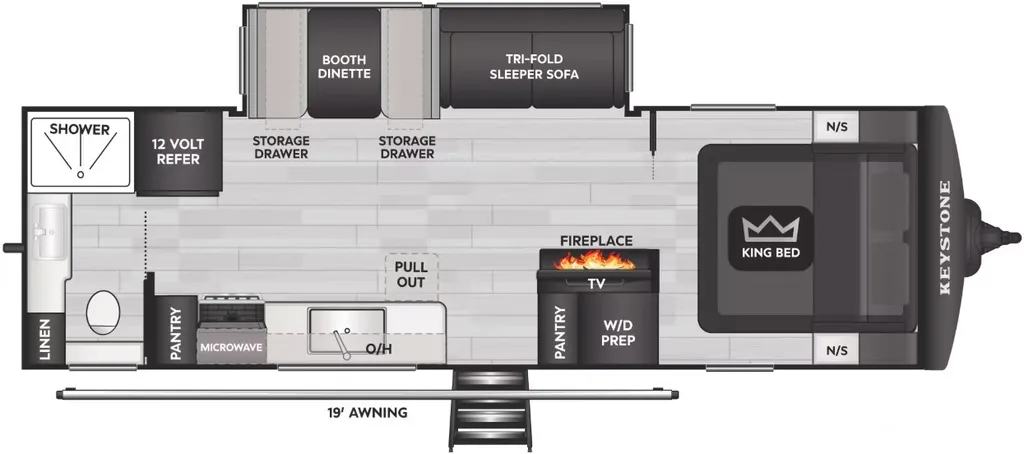 2026 Keystone Cougar Half-Ton 26LBW floor plan