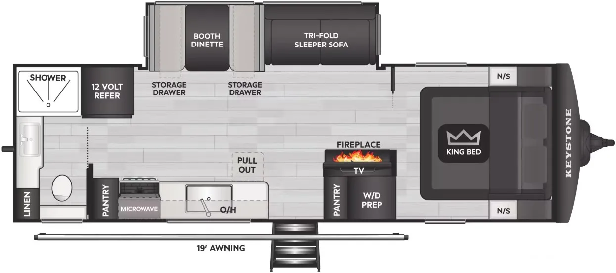 2026 Keystone Cougar Half-Ton 26LBW - Floor plan