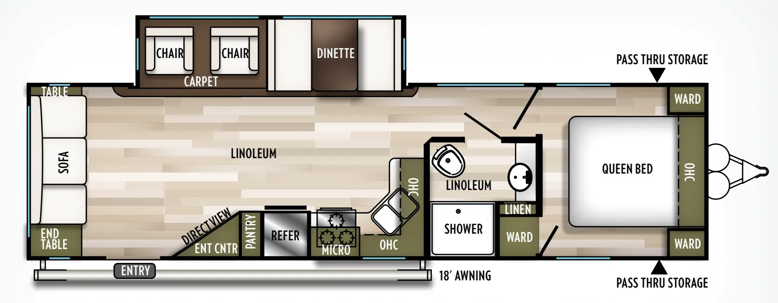 Forest River Wildwood 28RLSS floor plan