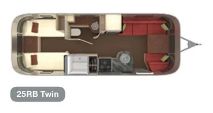 Airstream International Serenity 25RB TWIN floor plan