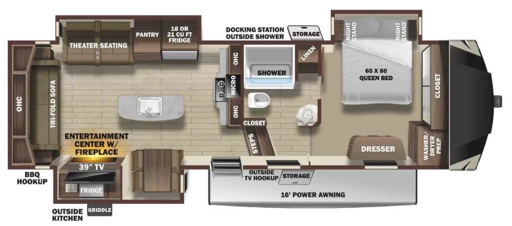 Highland Ridge Open Range 284RLS floor plan
