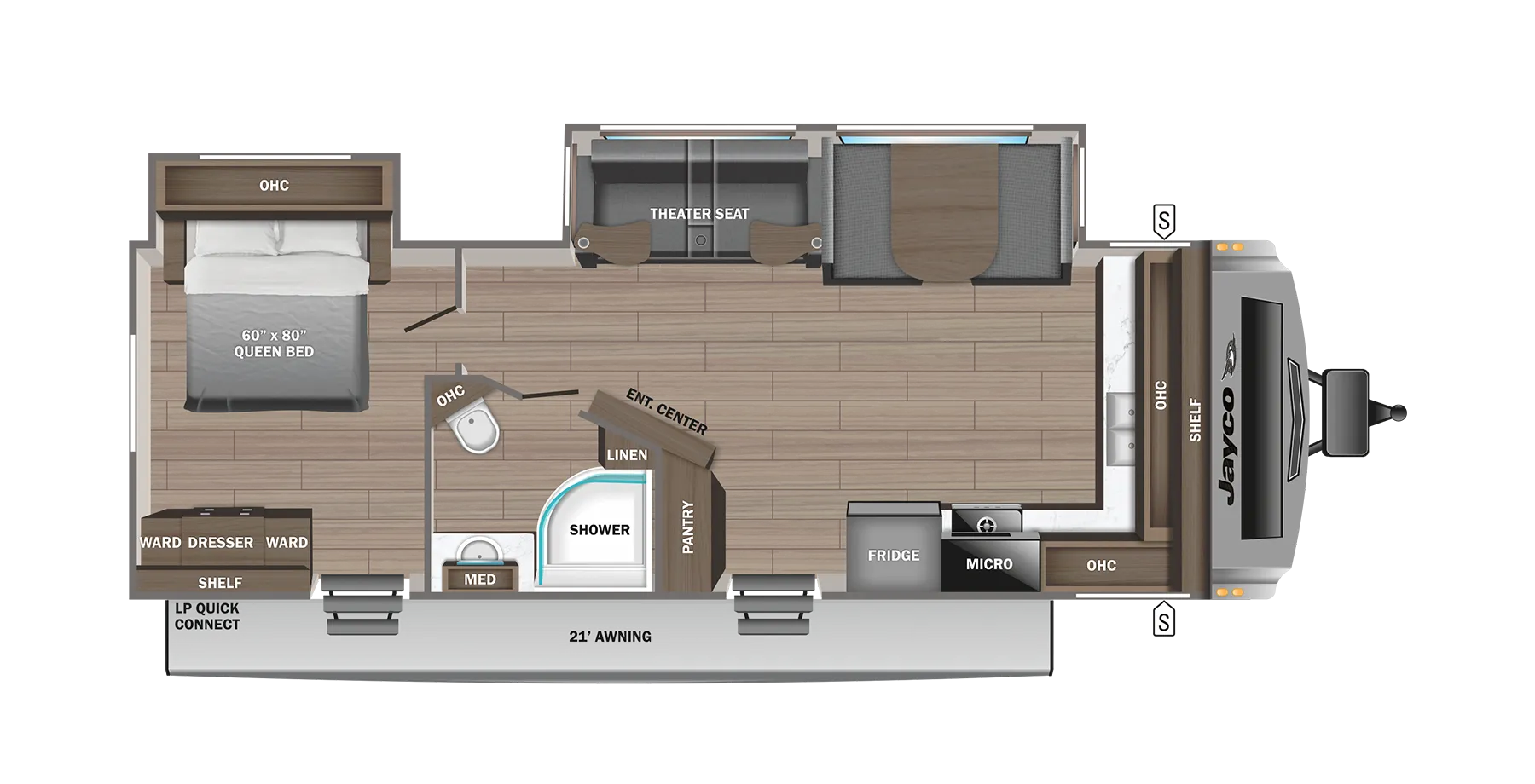 Jayco White Hawk 26FK floor plan