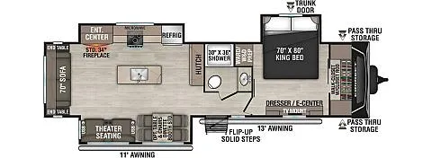 2027 KZ RV CONNECT 313MK - Floor plan