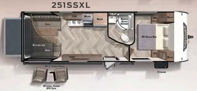 Forest River Wildwood X-Lite 251SSXL floor plan