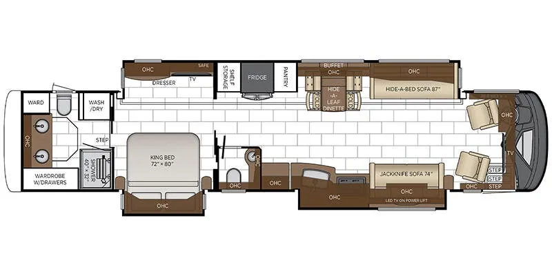 Newmar London Aire 4595 floor plan