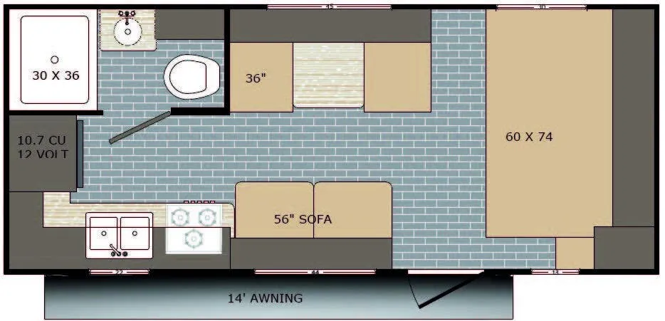 Sunset Park RV Retro 186 floor plan