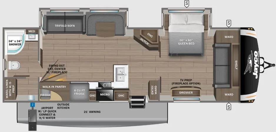 Jayco Eagle 320FBOK floor plan