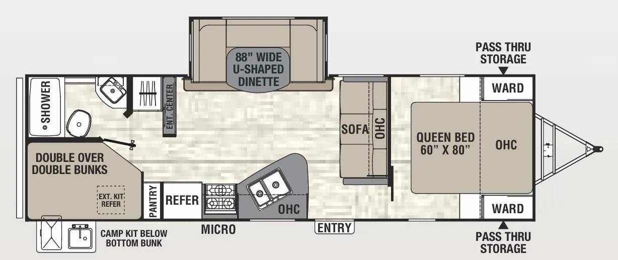 Coachmen Freedom Express Ultra Lite 275 BHS floor plan