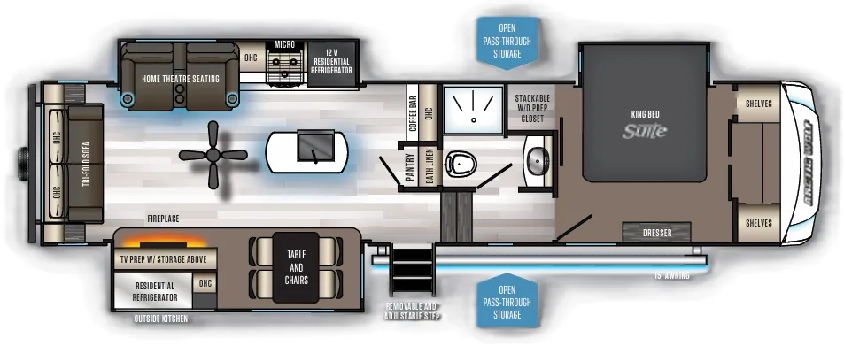 Forest River Cherokee Arctic Wolf 3550 SUITE floor plan