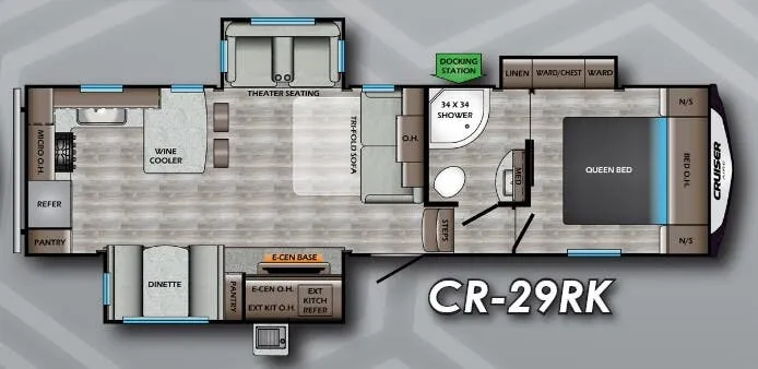 CrossRoads Cruiser Aire 29RK floor plan