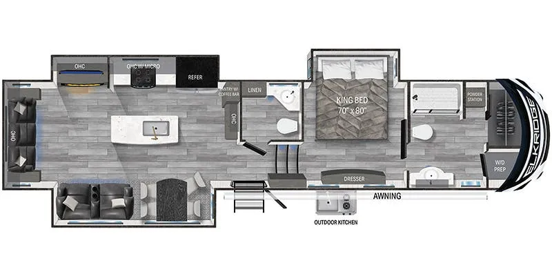 Heartland ElkRidge ER 37 FBH floor plan