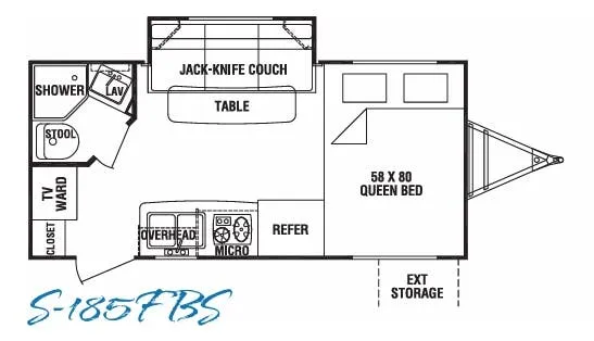 Cruiser RV Shadow Cruiser 185FBS floor plan