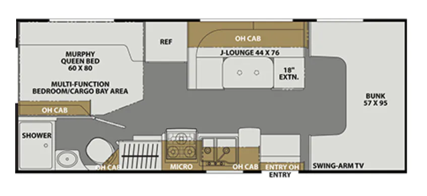2023 Coachmen Freelander 22XG floor plan