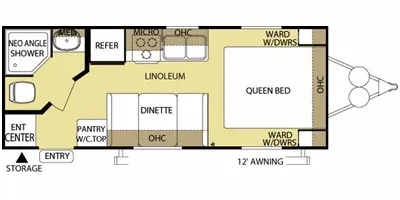 2010 Forest River RV Salem 22RB - Floor plan