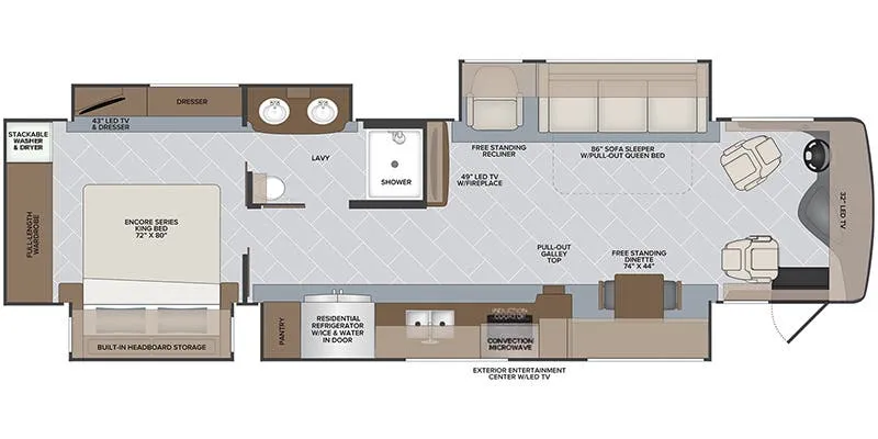 2018 Holiday Rambler Navigator 38F - Floor plan