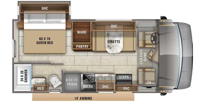 Jayco Redhawk 22J floor plan