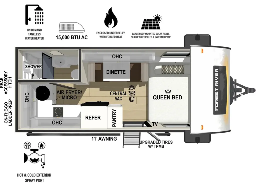 2027 Forest River R-Pod 194 floor plan