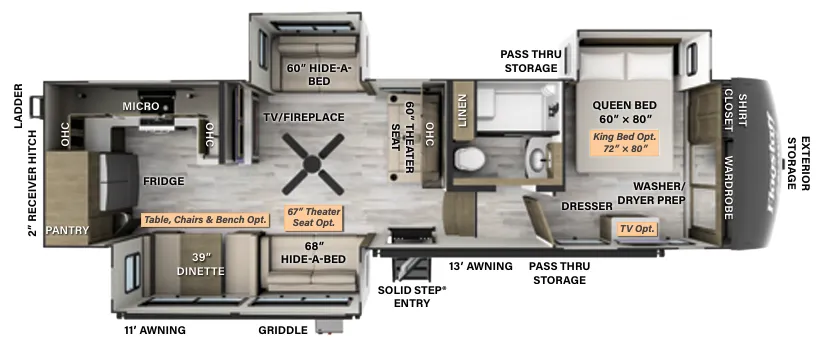 Forest River Flagstaff Classic F371RK floor plan