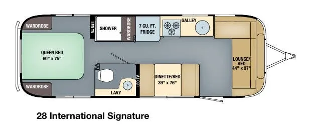 Airstream International 28 floor plan