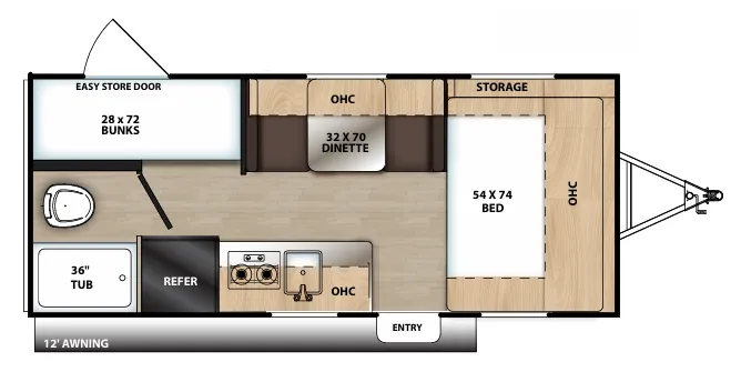 Coachmen Catalina Summit 172BH floor plan