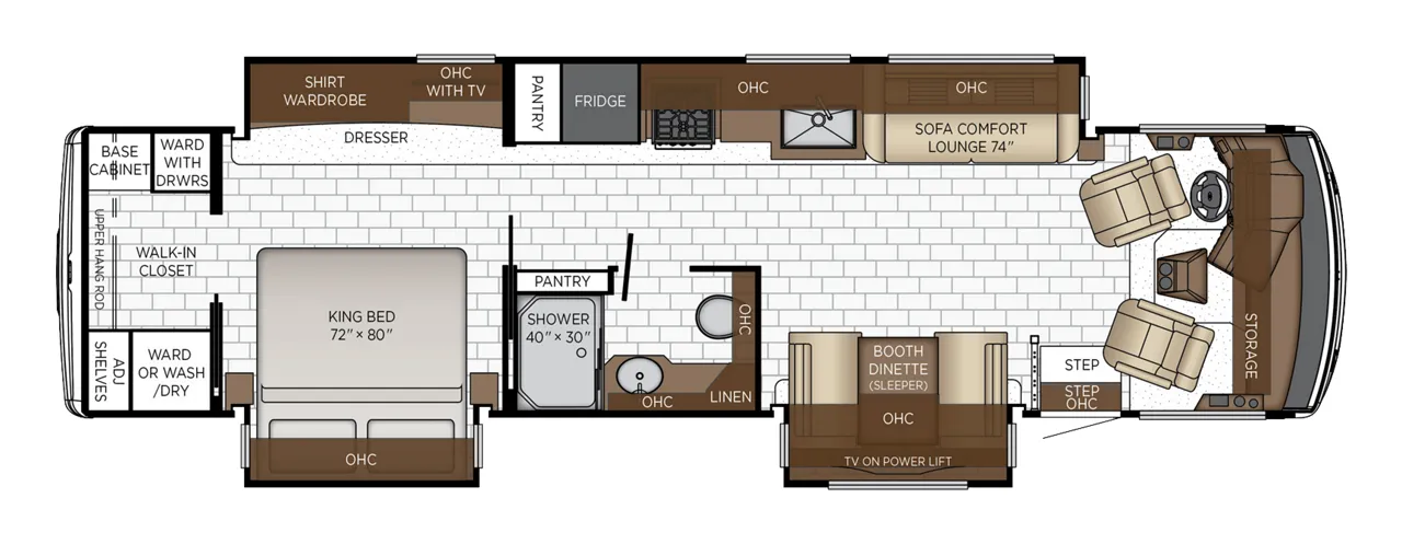 Newmar Bay Star 3618 floor plan