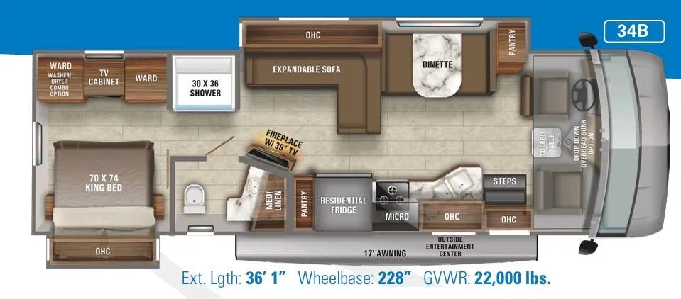 Jayco Precept 34B floor plan