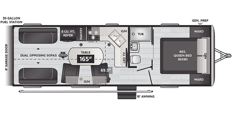 Keystone Fuzion Impact 26V floor plan
